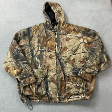 RealTree Jacket Adult 2XL XXL Brown Workwear Canvas Hunting Camo Hood Coat Men