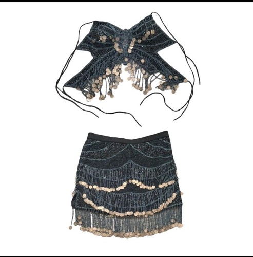 Black skirt and - fitted, set