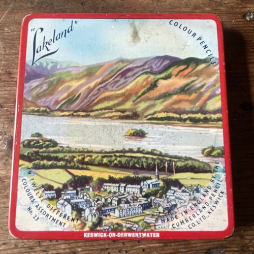 Vintage lake district tin - lake,