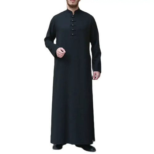 Arab men clothing black robe - men,