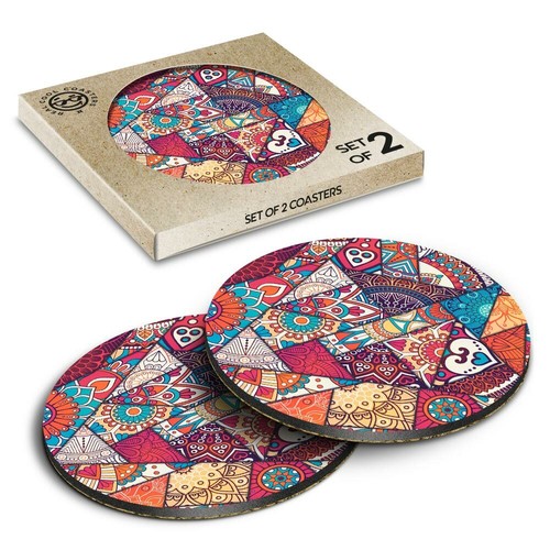 Boxed round coasters - x,