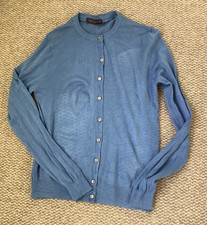 New cornflower blue fine knit cardigan by M&S UK size 10