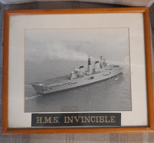 Hms invincible framed picture - hms,