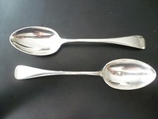 Two Antique 'John Round  & Son' 'Old English' Pattern Silver Plated Table Spoons