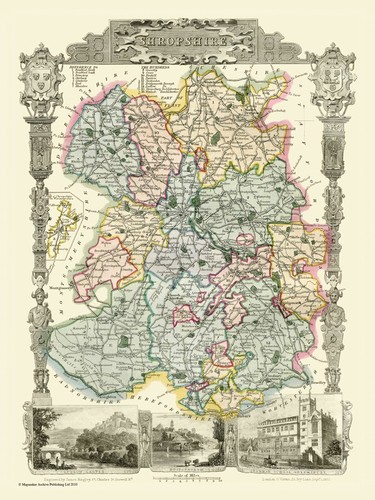 Old map shropshire 1836 - old,