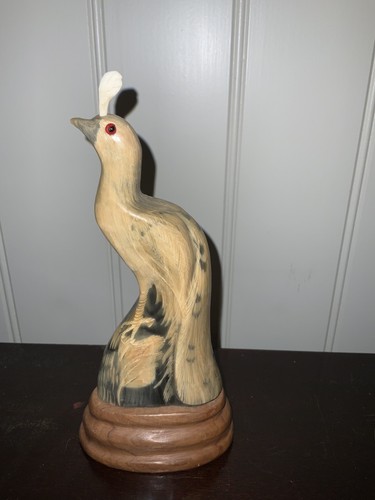 Carved water buffalo horn - carved,