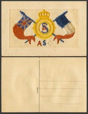 WW1 SILK Embroidered Old