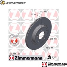 2x BRAKE DISCS 400.5567.20 FOR