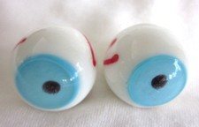 (2) EYEBALL Marbles eyes (blue