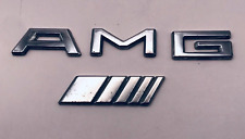 Fits Mercedes AMG New Style Badge For Rear Boot Full Chrome Silver OEM