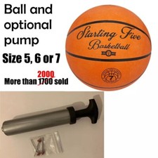 BASKETBALL FULL SIZE 7, and 5 and 6 INDOOR OUTDOOR pump optional - 2300+ SOLD !!