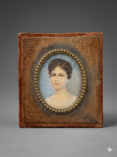 Antique miniature portrait - antique,