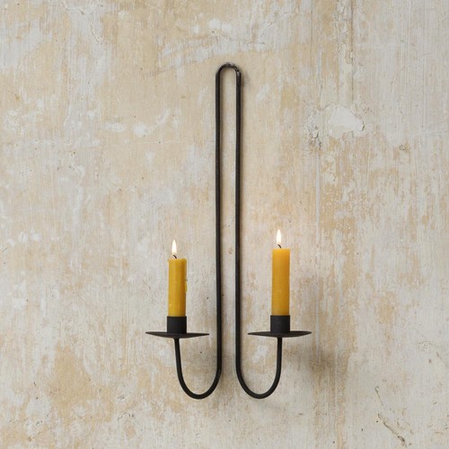 Wall hung candle - hung, metal