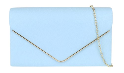Plain faux leather clutch bag - clutch,