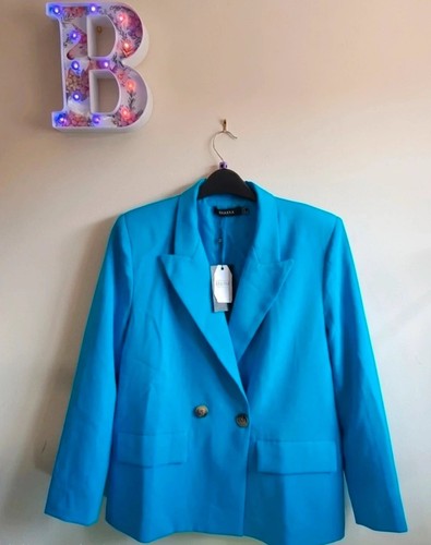 Naanaa blue double breasted - blue,