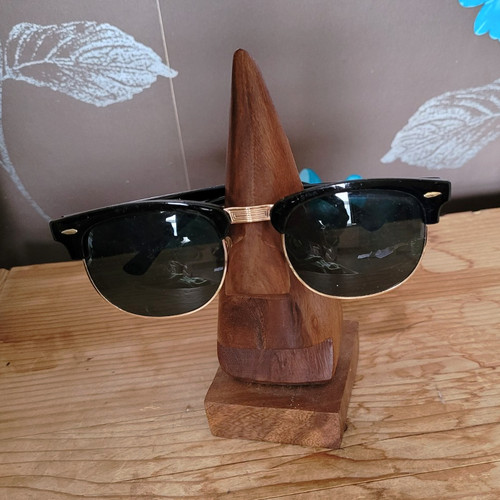 Brown wooden display - wooden, stand