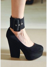 Celine shoes heels black suede