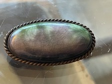 Gorgeous Arts and Crafts Purple blue Ruskin Cabuchon Brooch Vintage by FTG Smith