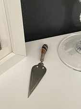 Novelty Agate Handled Silver Metal Trowel Shaped Book Mark Page Marker