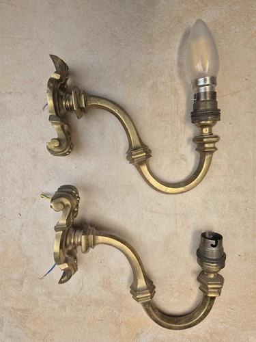 Victorain brass wall sconces - brass,