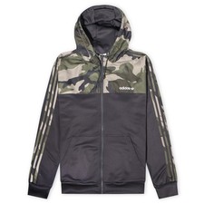 Adidas Track Jacket Camo Hooded Windbreaker Green M Men's Camouflage Casual Top
