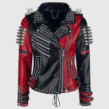 Men/Women Studes Biker leather