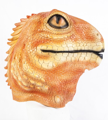 Deluxe orange gecko mask - gecko, latex