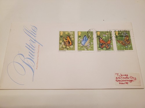 British butterflies fdc with - butterflies,