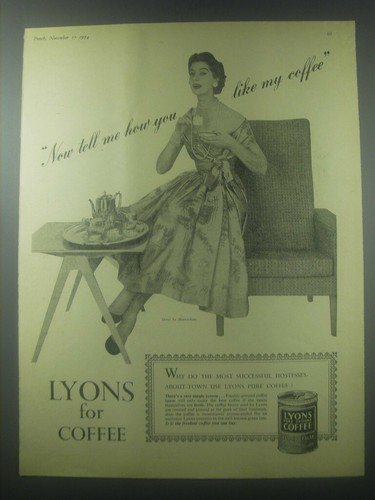 1954 lyons coffee - 1954,