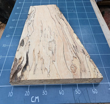 Kiln Dried Planed Spalted Beech Slab Board Live edge (74.5cm x 55.5cm x 84mm)