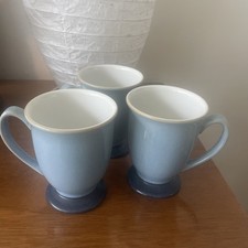 Set 3 DENBY Blue Jetty Cups