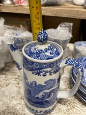 spode blue italian coffee pot