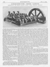 1909 Antique Engineering Print - 600bhp Premier Gas Engine