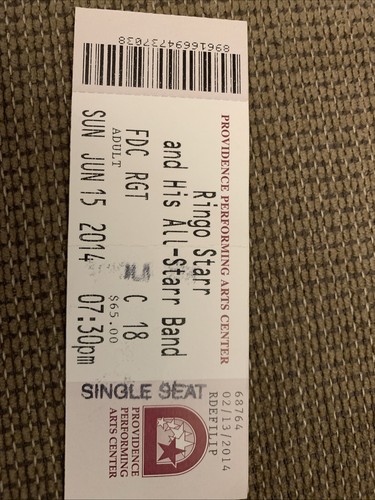 Ringo starr concert ticket - ringo,