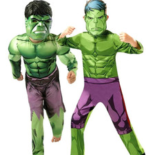 Deluxe Incredible Hulk Age 3-8 Boys Fancy Dress Kids Marvel Avengers Costume