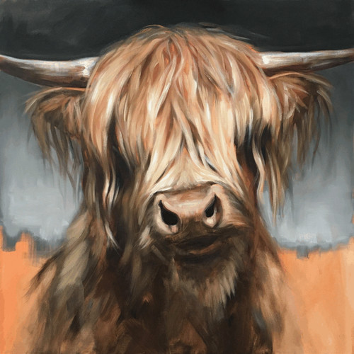 Highland cow canvas - highland,