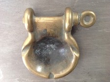 unusual old brass ashtray