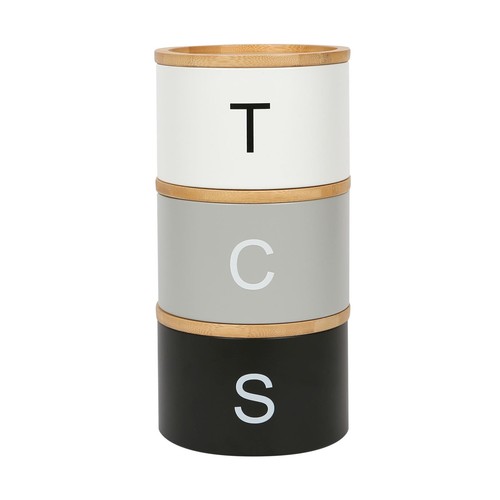 3pc stacking tea coffee sugar - 3pc,