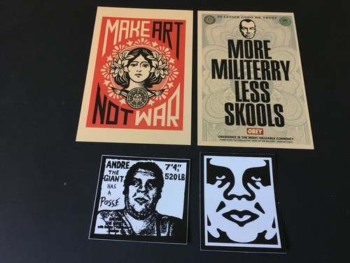 Shepard fairey postcard - fairey, and