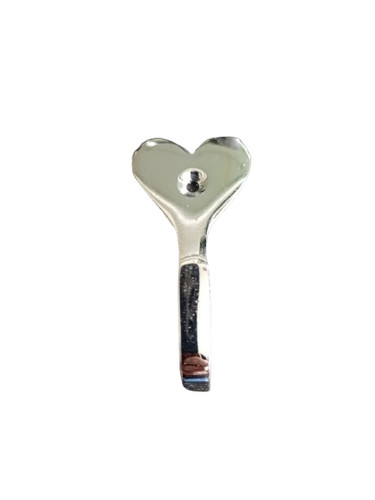Chrome love heart - screw, in