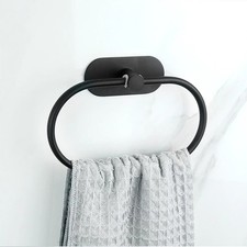 Bathroom Towel Ring Rack Holder Stainless Steel Wall Mounted Self Adhesive ✔️