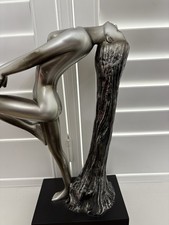 Art Deco Style Silver Figurine Resin