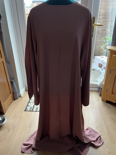 Pink abaya with - with, size