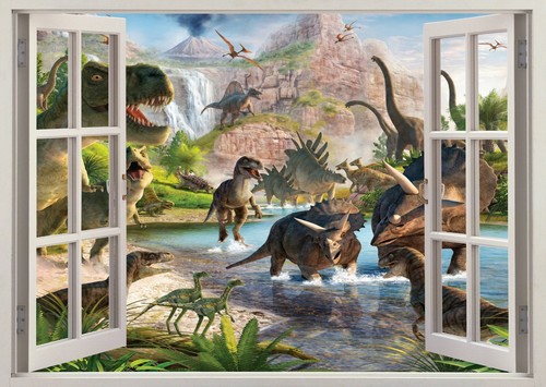 Dinosaurs lake animals - dinosaurs, jungle