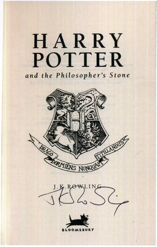 Rowling signed page - rowling,