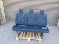 Renault Trafic 2nd Row rear bench Mk3 14-21 Black cloth headrest claps Isofix