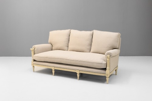 Painted french settee - french,