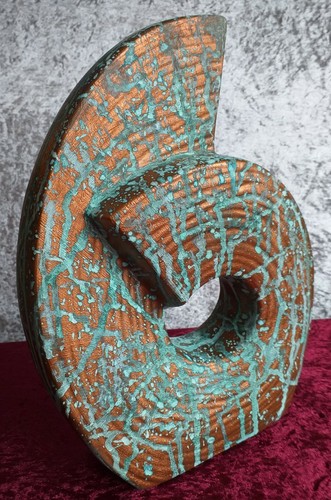 Copper verdigris abstract - verdigris,