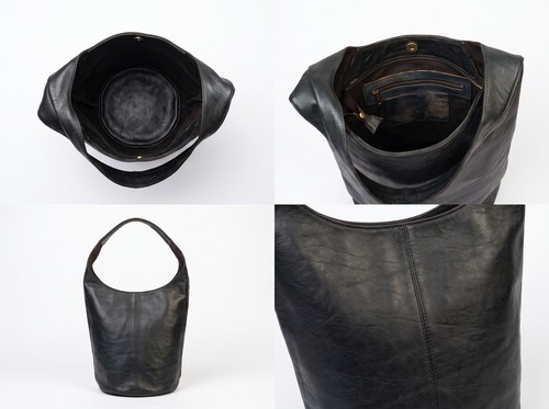 Genuine moroccan black leather - moroccan,