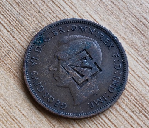1938 british half penny - 1938,